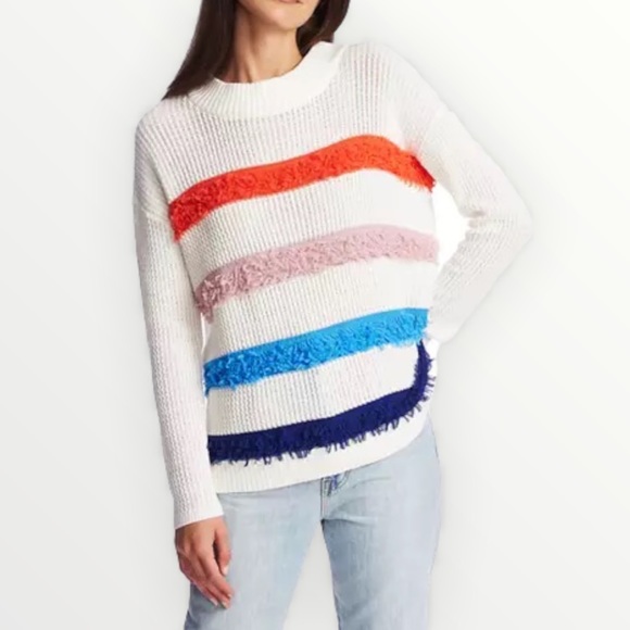 1. STATE - Loop Stitch Multi Color Stripe Sweater - Picture 4 of 11